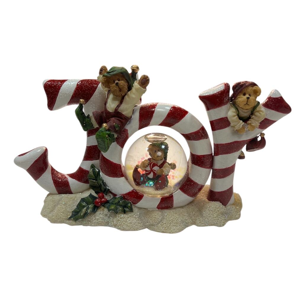 Boyds Bear Jingle Jangle Joe Z Elfbeary Water Globe Christmas collectible‎